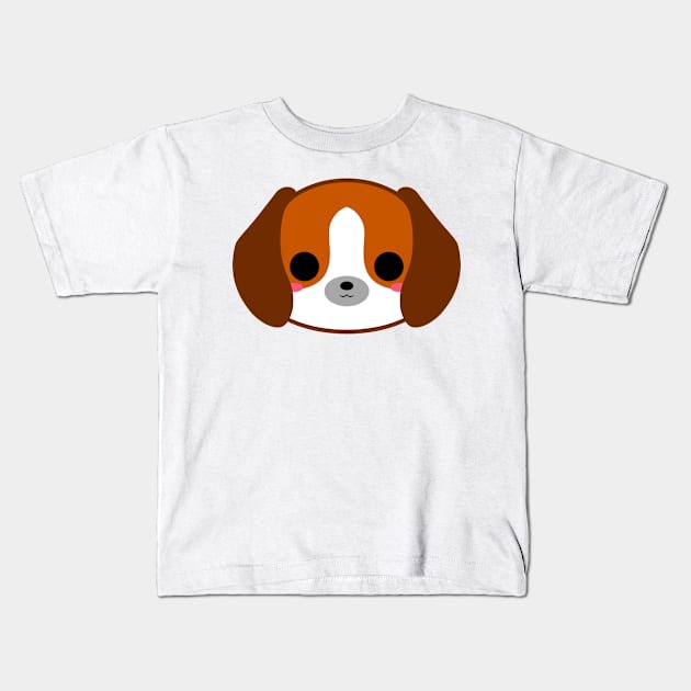 Cute Beagle Dog Kids T-Shirt by alien3287